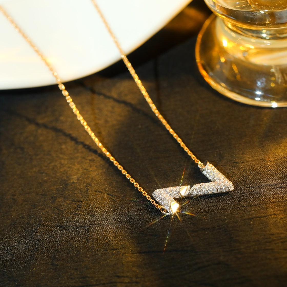 [Legend]VOLT SILVER DIAMOND PEDANT NECKLACE