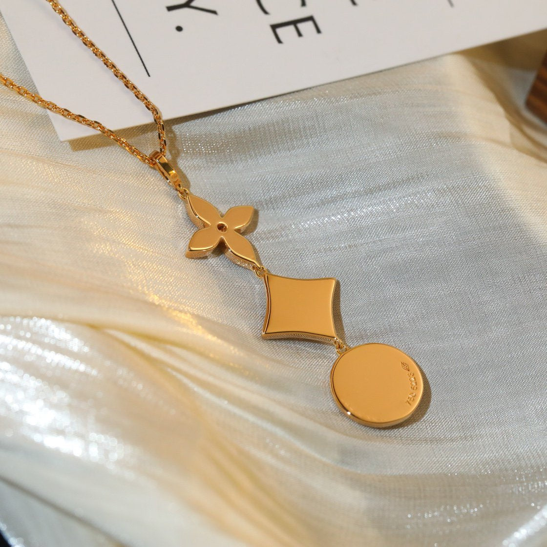 [Legend]STAR AND SUN DIAMOND ROSE GOLD NECKLACE