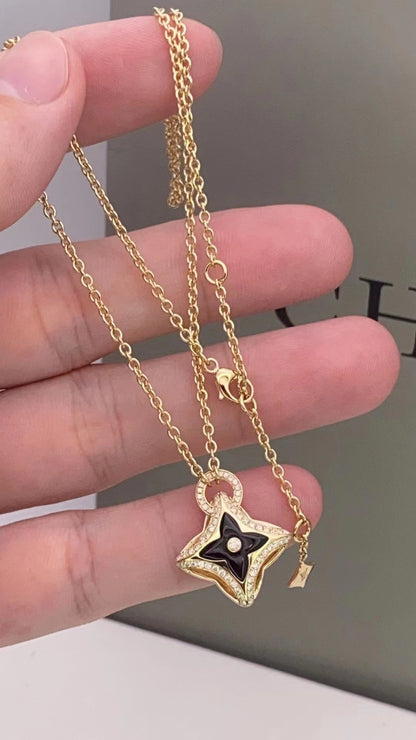 [Legend]STAR PEDANT ROSE GOLD DIAMOND NECKLACE