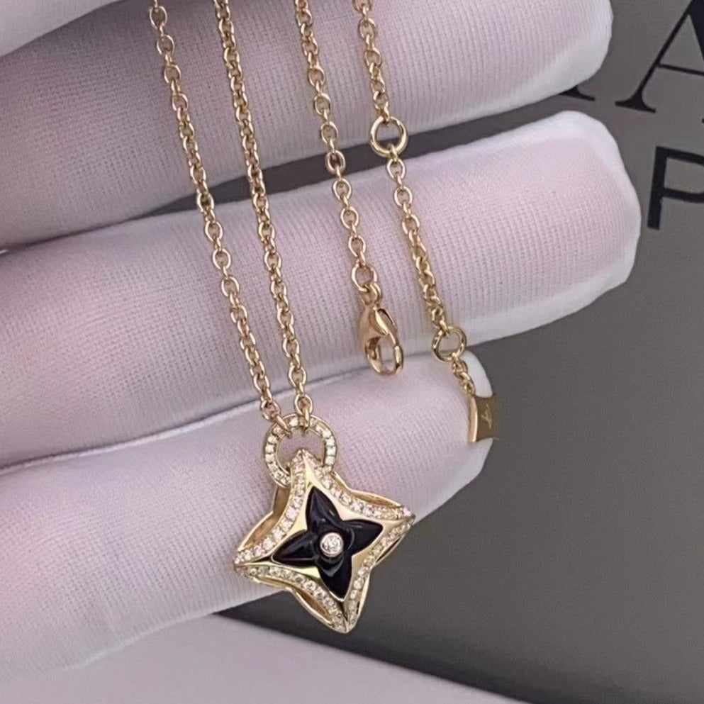 [Legend]STAR PEDANT ROSE GOLD DIAMOND NECKLACE