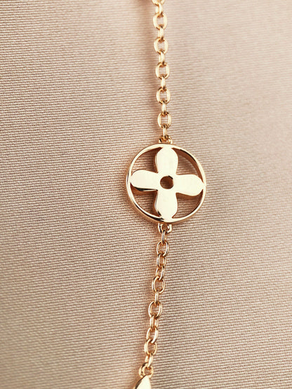 [Legend]STAR AND SUN 7 MOTIFS GOLD BRACELET