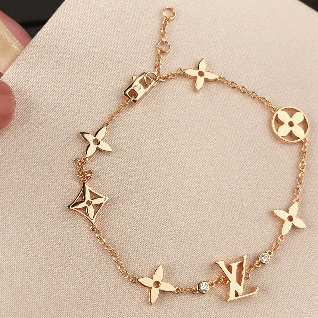 [Legend]STAR AND SUN 7 MOTIFS GOLD BRACELET