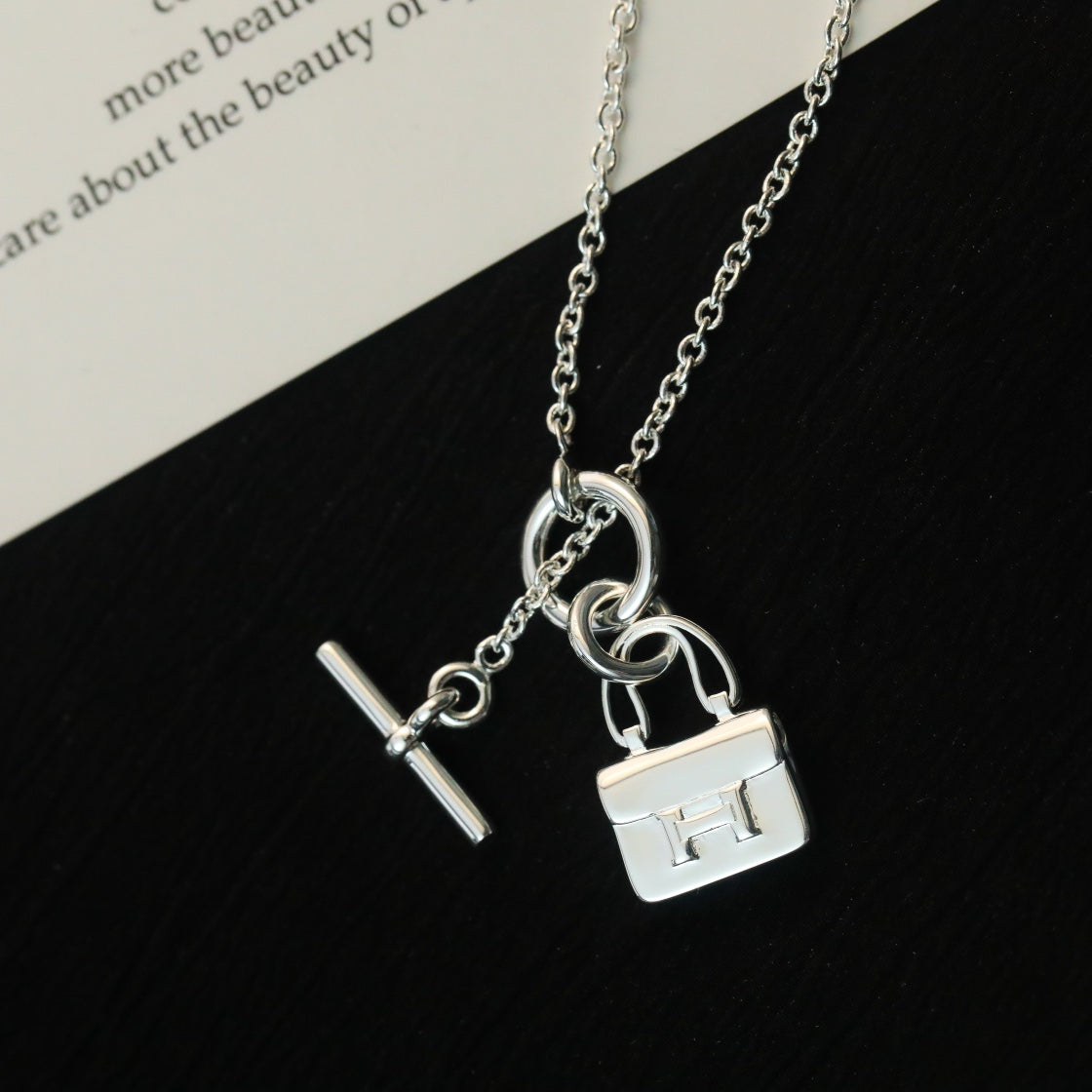 [Legend]POP H PEDANT SILVER NECKLACE