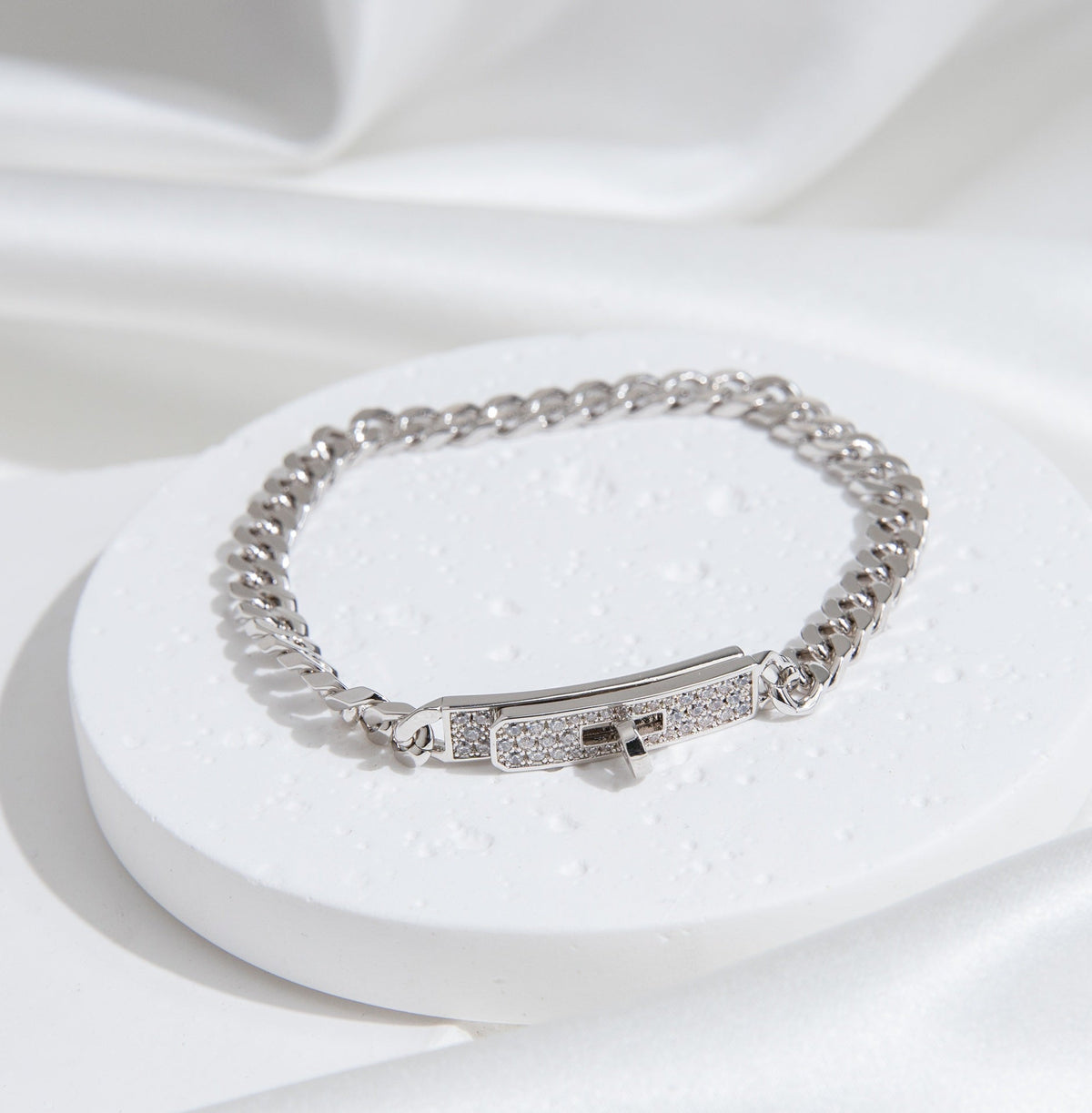 [Legend]KELLY CHAIN SILVER DIAMOND BRACELET