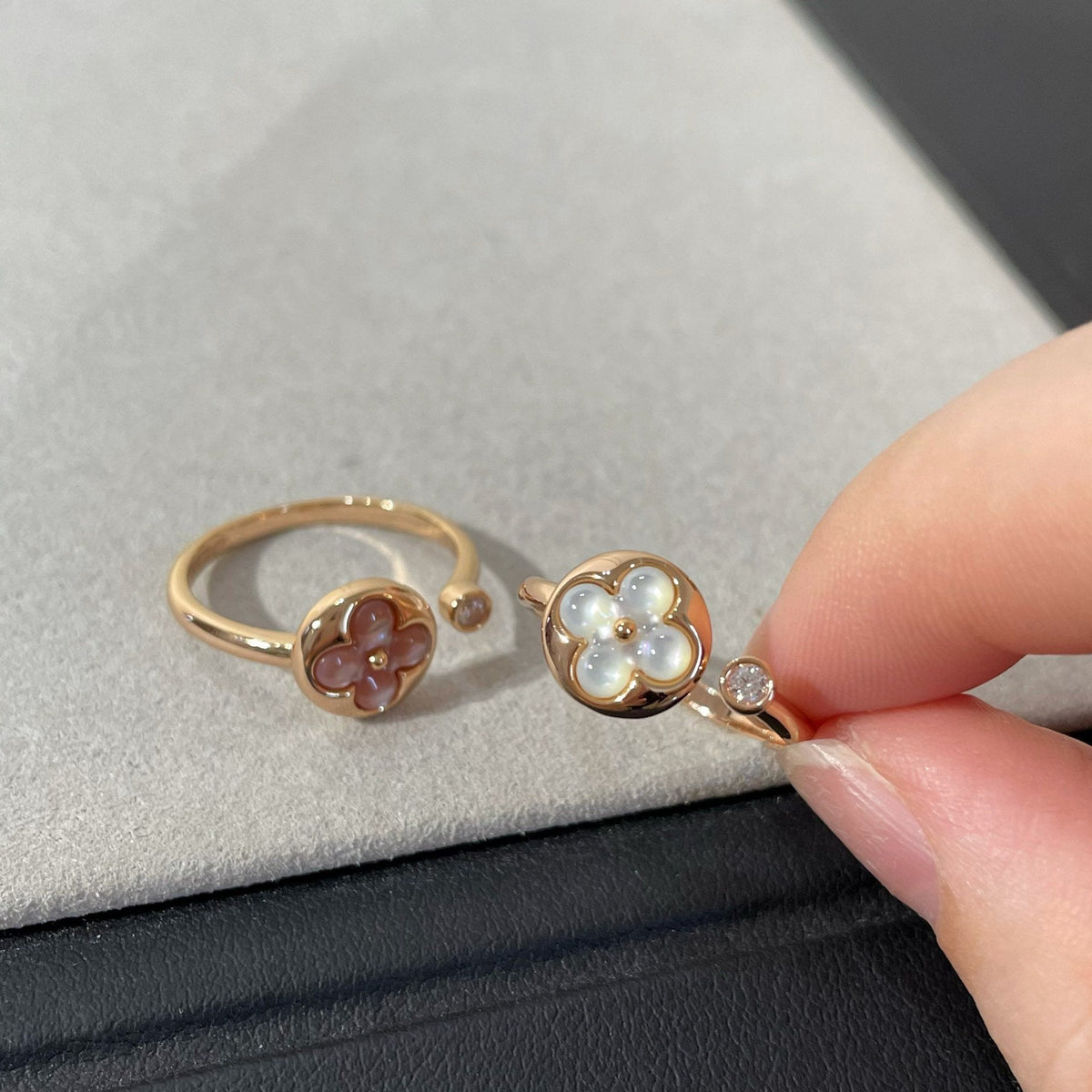 [Legend]SUN 1 DIAMOND PINK MOP RING