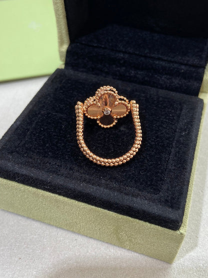 [Legend]LUCKY CLOVER ROSE GOLD REVERSIBLE RING