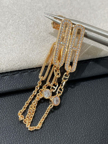 [Legend]CHAINE CHAOS DIAMOND DROP EARRINGS
