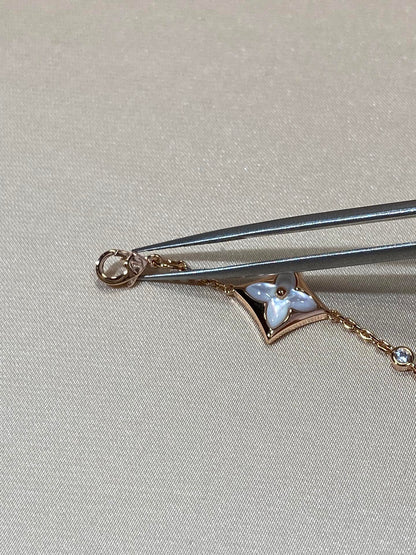 [Legend]STAR 4 MOTIF MOP DIAMOND ROSE GOLD BRACELET