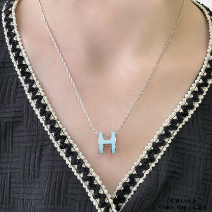 [Legend]POP H SKY BLUE NECKLACE