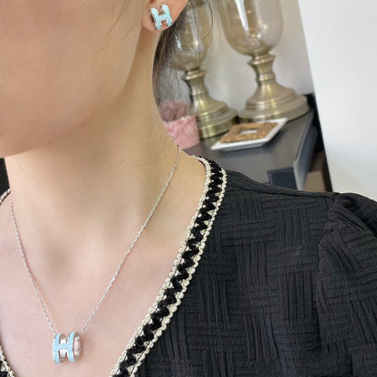 [Legend]POP H SKY BLUE NECKLACE