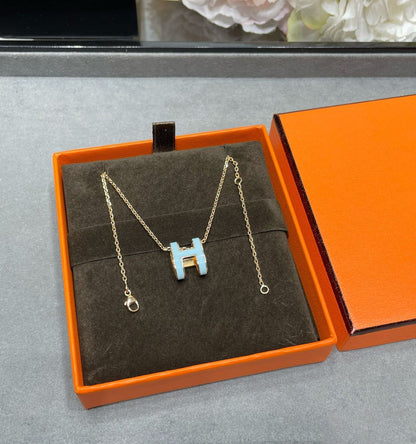 [Legend]POP H SKY BLUE NECKLACE