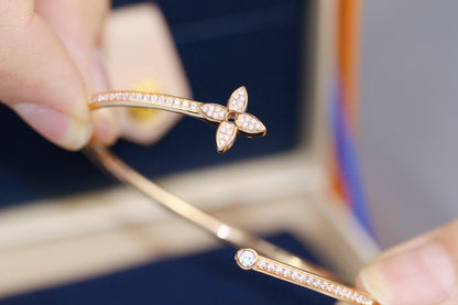 [Legend]IDYLLE ROSE GOLD OPEN BRACELET DIAMOND PAVED