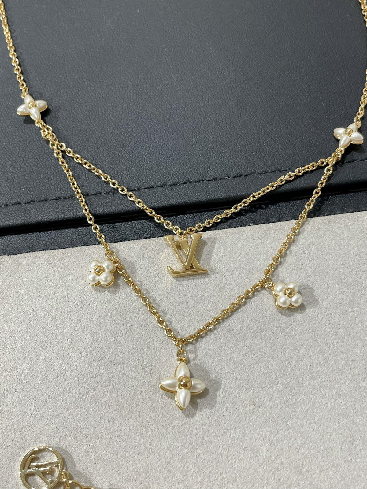[Legend]FLOWERGRAM GOLD MOP DOUBLE ROW NECKLACE