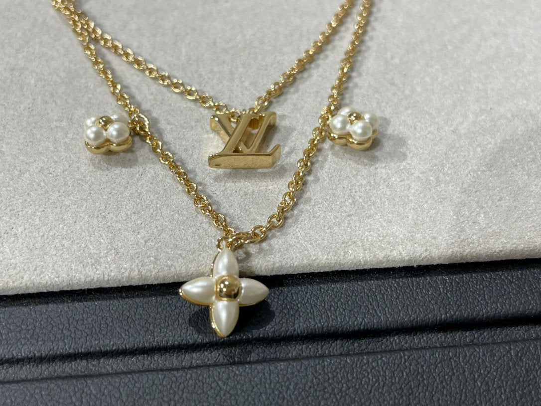 [Legend]FLOWERGRAM GOLD MOP DOUBLE ROW NECKLACE