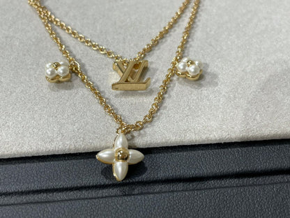 [Legend]FLOWERGRAM GOLD MOP DOUBLE ROW NECKLACE