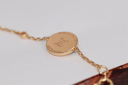 [Legend]STAR AND SUN 4 MOTIF ROSE GOLD MALACHITE BRACELET