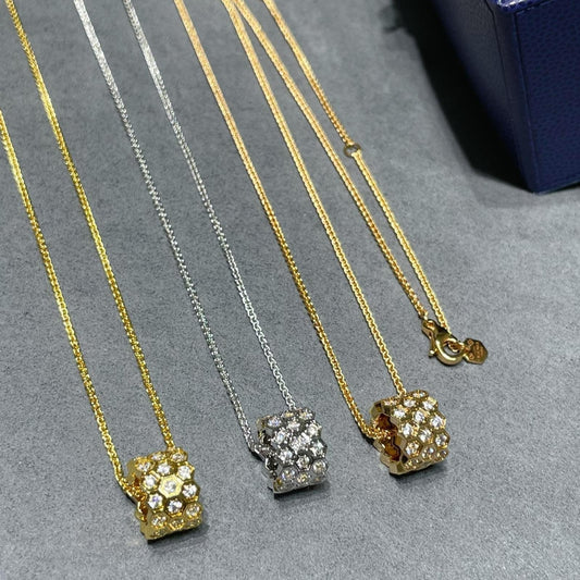 [Legend]BEE LOVE DIAMOND PAVED 3 ROW NECKLACE