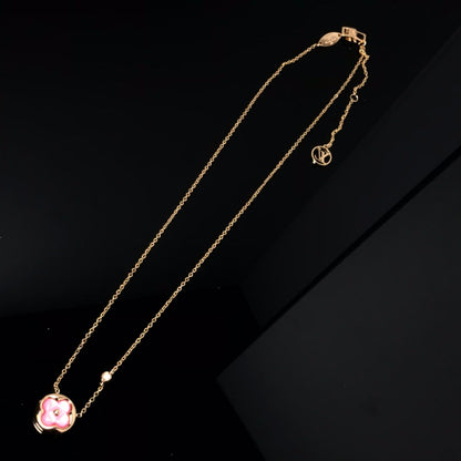 [Legend]COLOR BLOSSOM PINK MOP SUN GOLD NECKLACE