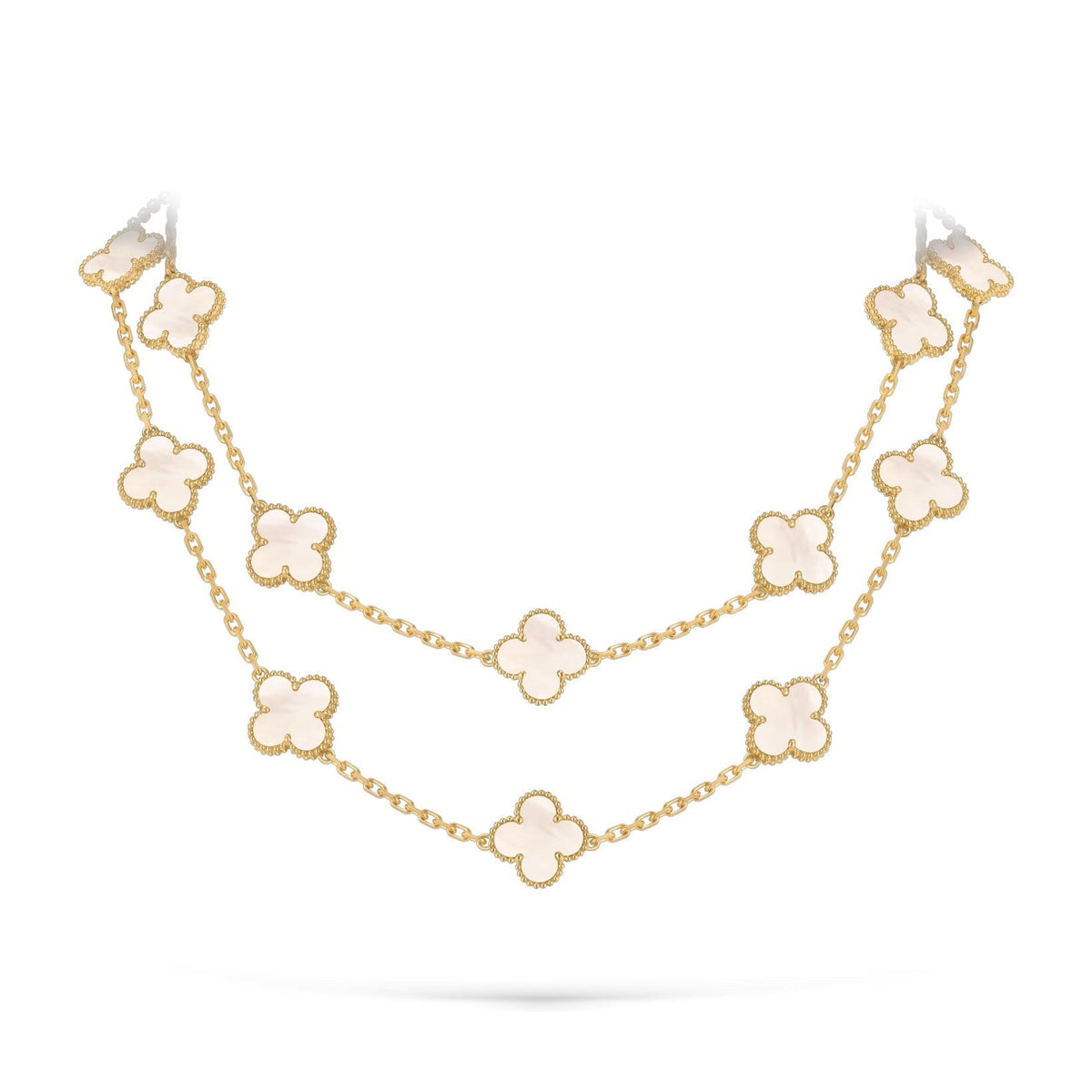[Legend]CLASSIC 20-MOTIF LUCKY CLOVER LONG NECKLACE GOLD COLLECTION