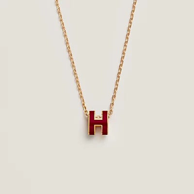 [Legend]HM CLIC RED ENAMEL GOLD NECKLACE