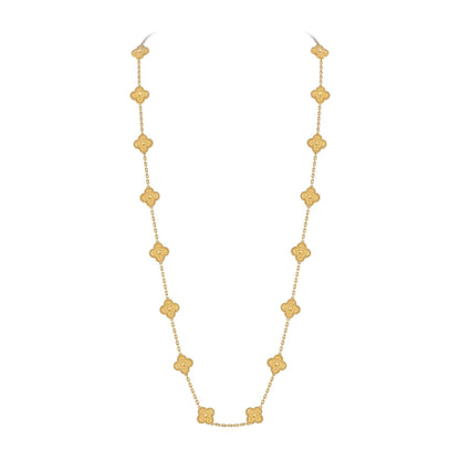 [Legend]CLASSIC 20-MOTIF LUCKY CLOVER LONG NECKLACE GOLD COLLECTION
