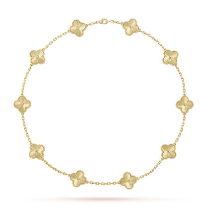 [Legend]CLASSIC LUCKY 10-MOTIF CLOVER NECKLACE GOLD COLLECTION