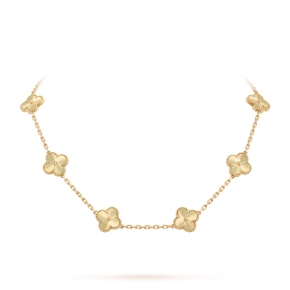 [Legend]CLASSIC LUCKY 10-MOTIF CLOVER NECKLACE GOLD COLLECTION