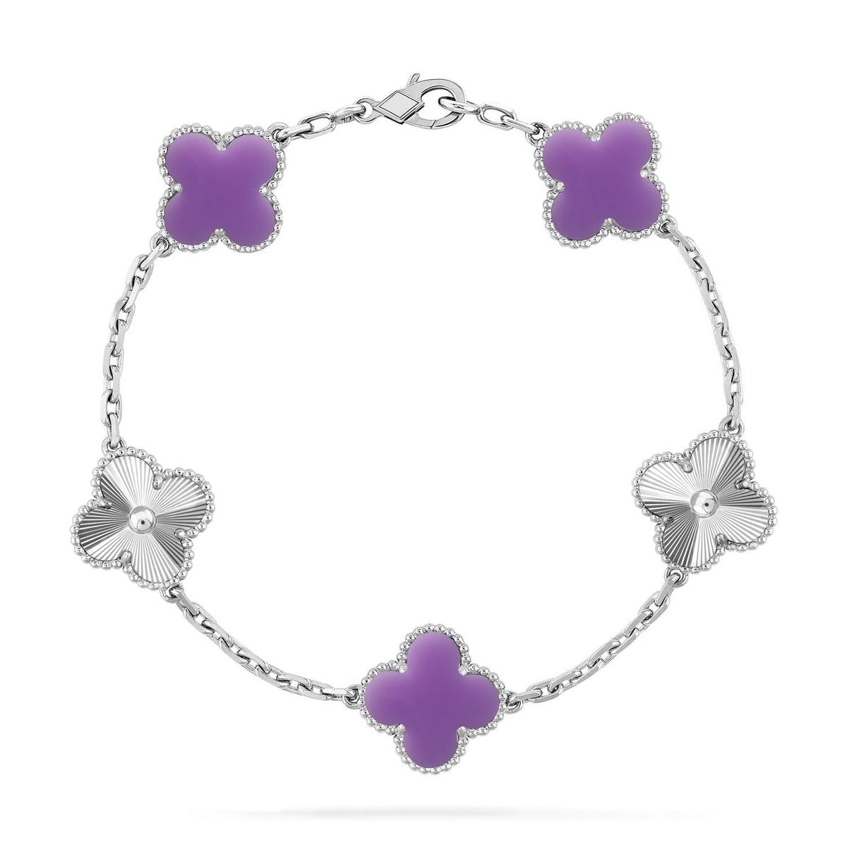 [Legend]LUCKY CLOVER 5-MOTIF BRACELET - LAVENDER COLLECTION