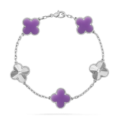 [Legend]LUCKY CLOVER 5-MOTIF BRACELET - LAVENDER COLLECTION