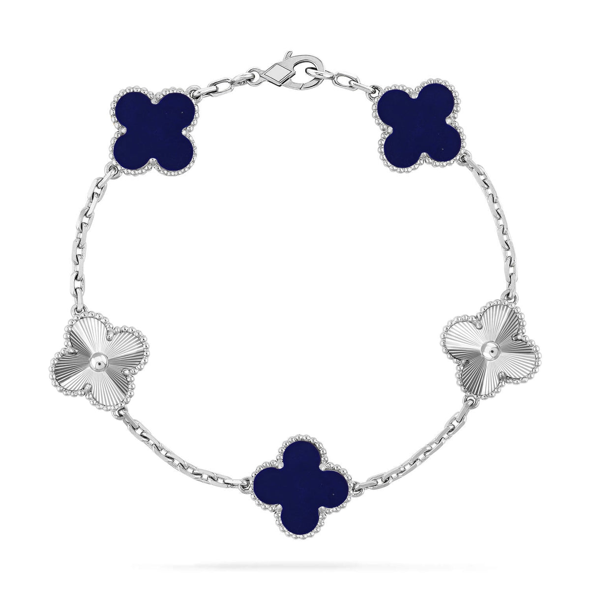[Legend]LUCKY CLOVER 5-MOTIF BRACELET - LAPIS LAZULI COLLECTION