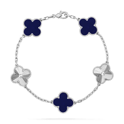 [Legend]LUCKY CLOVER 5-MOTIF BRACELET - LAPIS LAZULI COLLECTION