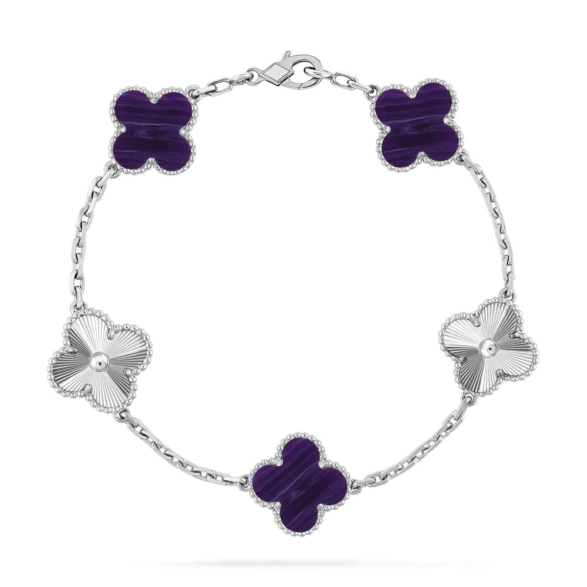 [Legend]LUCKY CLOVER 5-MOTIF BRACELET - CHAROITE COLLECTION