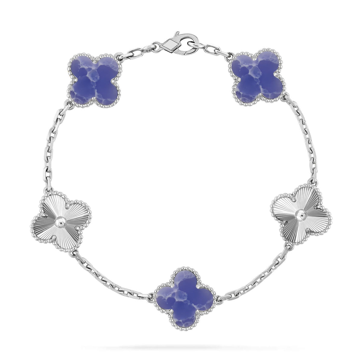 [Legend]LUCKY CLOVER 5-MOTIF BRACELET - BLUE LARIMAR COLLECTION