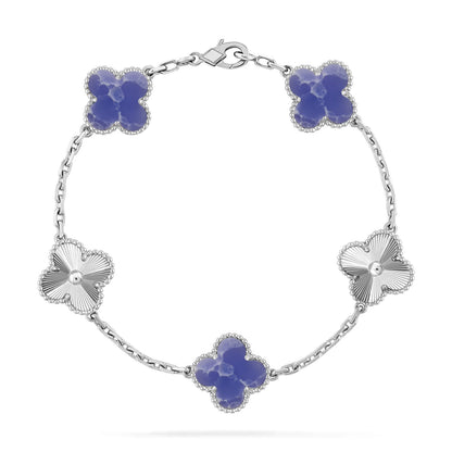 [Legend]LUCKY CLOVER 5-MOTIF BRACELET - BLUE LARIMAR COLLECTION