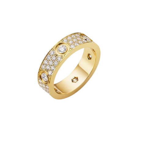 [Legend]LOVE 5.5MM FULL-PAVÉ 6-DIAMOND RING