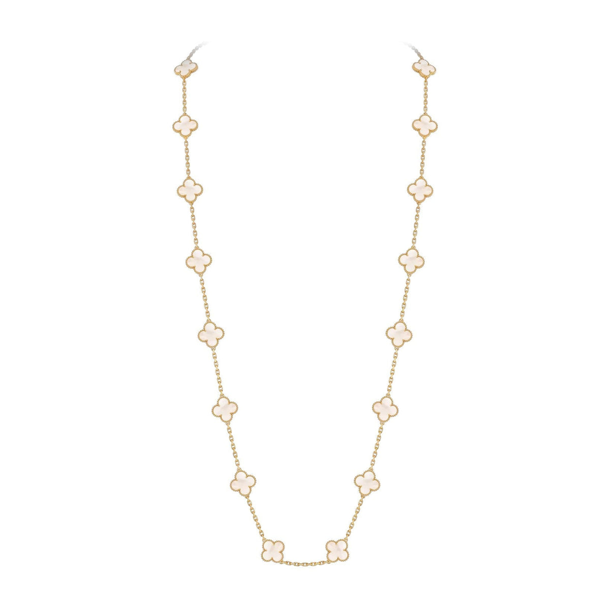 [Legend]CLASSIC 20-MOTIF LUCKY CLOVER LONG NECKLACE GOLD COLLECTION