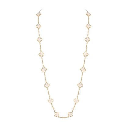 [Legend]CLASSIC 20-MOTIF LUCKY CLOVER LONG NECKLACE GOLD COLLECTION