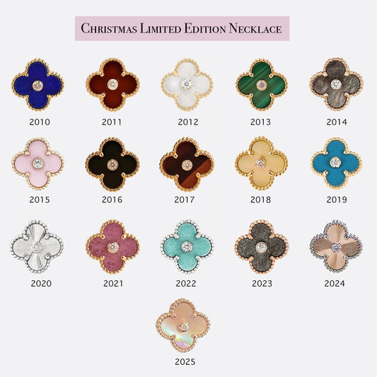 [Legend]LIMITED EDITION CHRISTMAS CLOVER FLOWER NECKLACE - 15MM ANNUAL COLLECTIBLE PENDANT