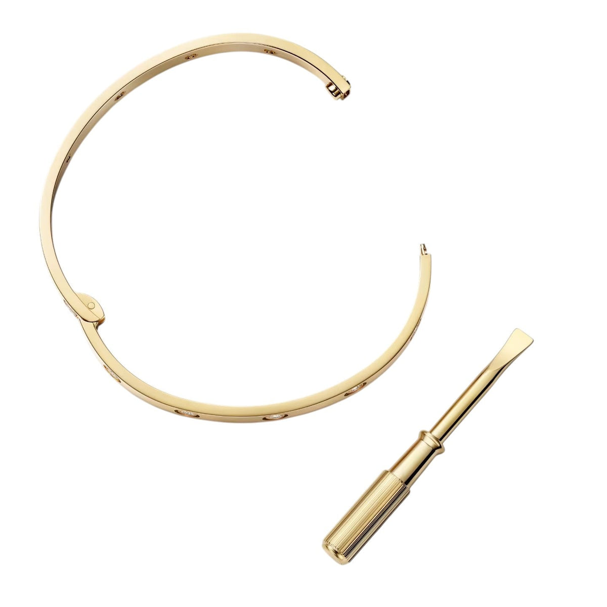 [Legend]CLASSIC 6.1MM LOVE SINGLE-SCREW CLOSURE BANGLE - 10-DIAMOND