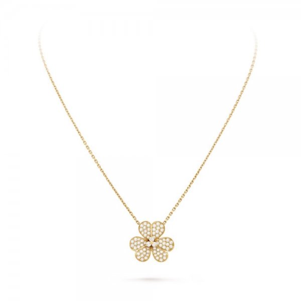 [Legend]PAVÉ DIAMOND FLOWER CHARM NECKLACE