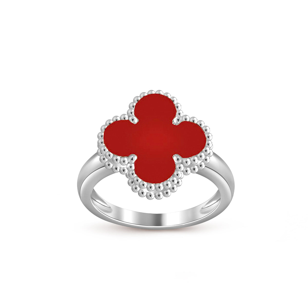 [Legend]LUCKY CLOVER VINTAGE WHITE GOLD RING COLLECTION