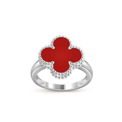 [Legend]LUCKY CLOVER VINTAGE WHITE GOLD RING COLLECTION