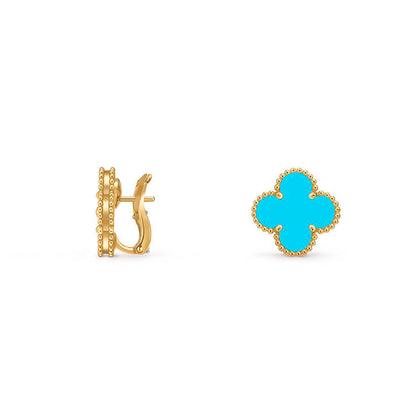[Legend]15MM CLOVER FLOWER STUD EARRINGS GOLD COLLECTION