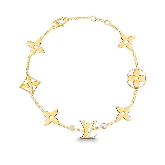 [Legend]STAR AND SUN 7 MOTIFS GOLD BRACELET