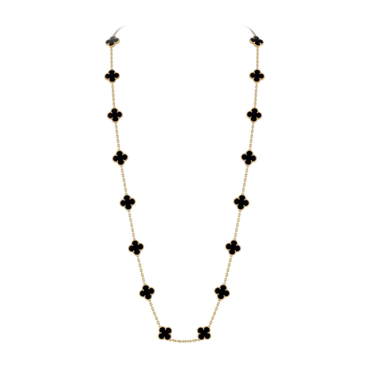 [Legend]CLASSIC 20-MOTIF LUCKY CLOVER LONG NECKLACE GOLD COLLECTION