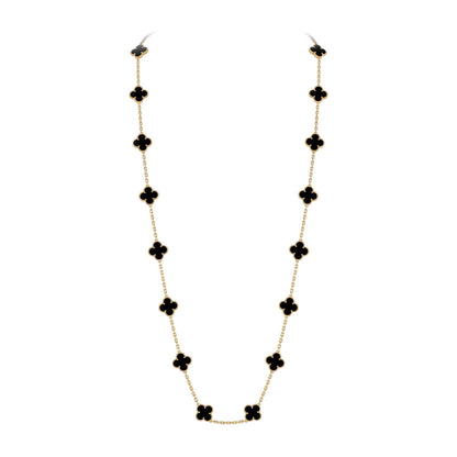 [Legend]CLASSIC 20-MOTIF LUCKY CLOVER LONG NECKLACE GOLD COLLECTION