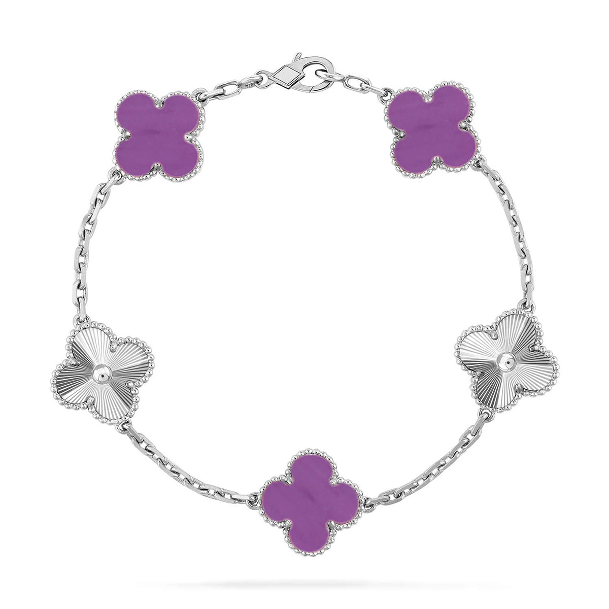 [Legend]LUCKY CLOVER 5-MOTIF BRACELET - VIOLET COLLECTION