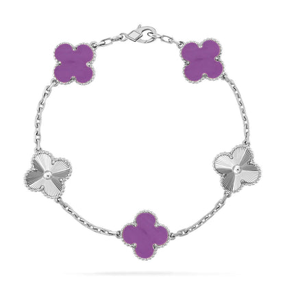 [Legend]LUCKY CLOVER 5-MOTIF BRACELET - VIOLET COLLECTION