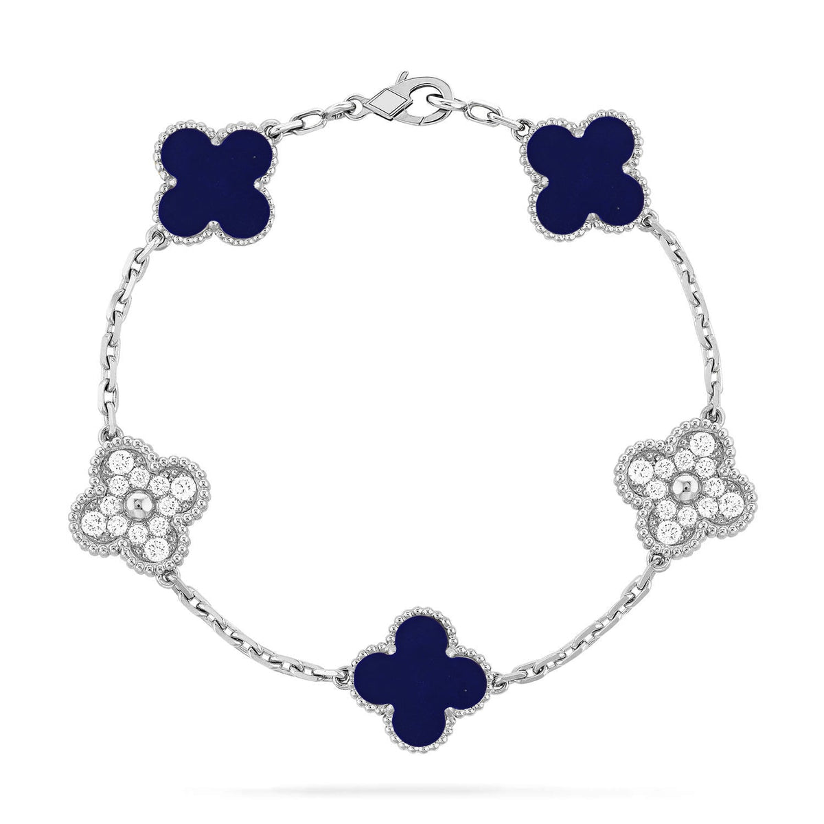 [Legend]LUCKY CLOVER 5-MOTIF BRACELET - LAPIS LAZULI COLLECTION