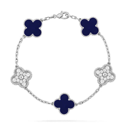 [Legend]LUCKY CLOVER 5-MOTIF BRACELET - LAPIS LAZULI COLLECTION